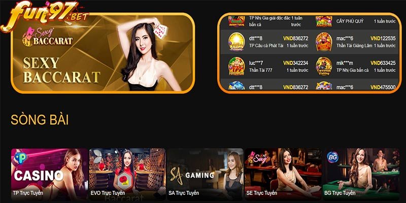 Hội tụ các trò chơi casino trực tuyến hot nhất