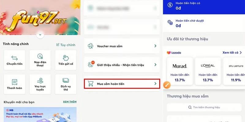 Hướng dẫn từng bước cụ thể rút tiền Fun97